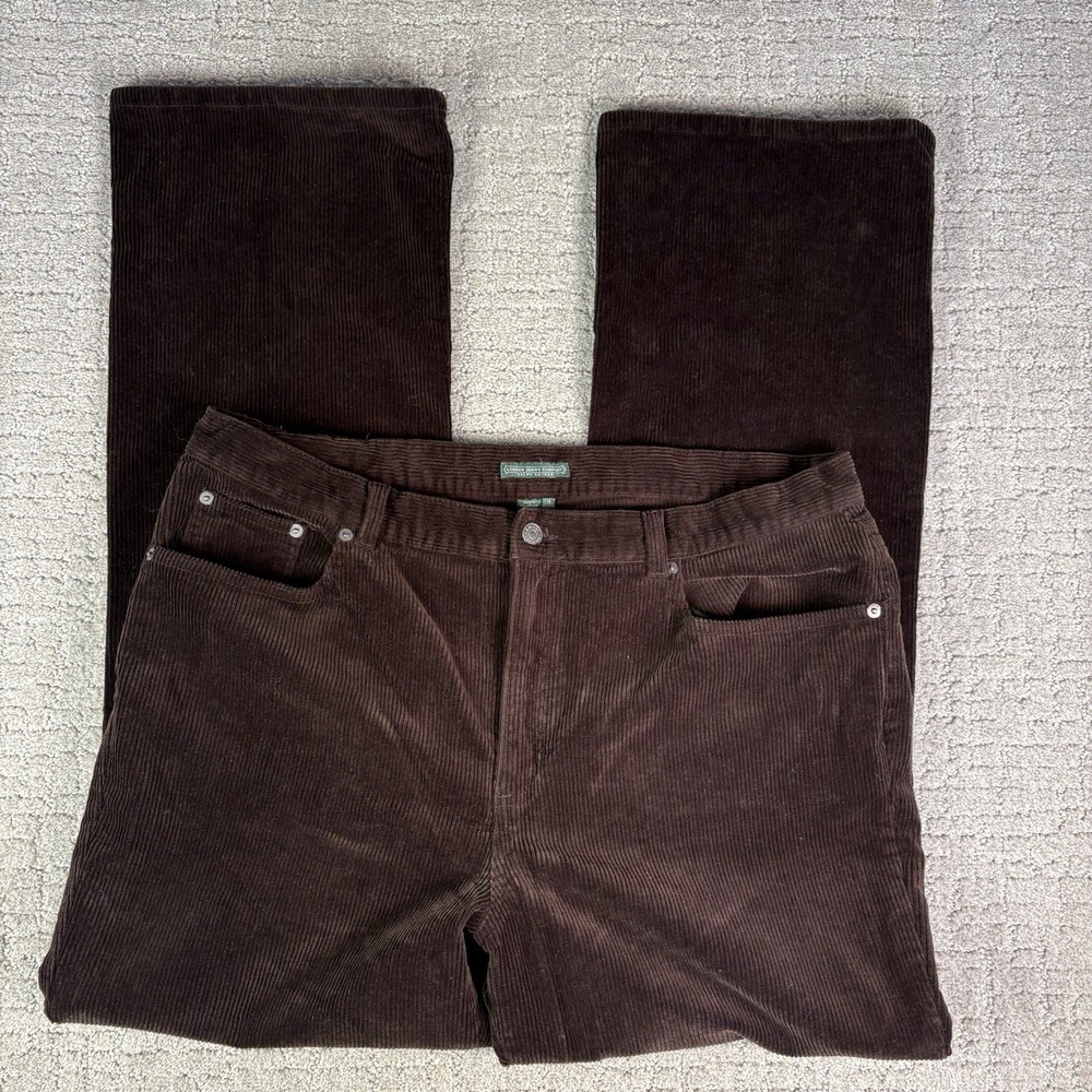 VTG Lauren Ralph Lauren brown corduroy bootcut pants Womens 16 90's Grunge
